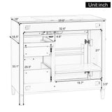 Modern Bathroom Vanity With Sink Top, Flip Drawer Design