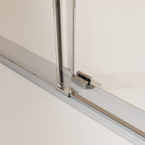Frameless Single Sliding Soft Close Shower Doors, 5/16" Sgcc Tempered Glass