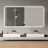 Frameless Bathroom Mirror with Light