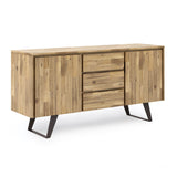 Sideboard Buffet Dining Storage Cabinet Industrial Acacia Wood 60x30in