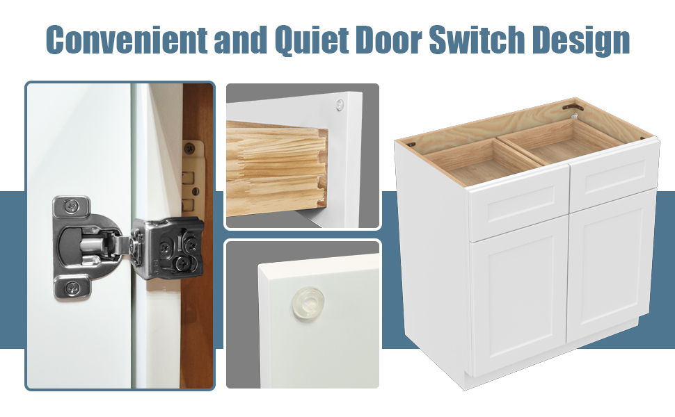 Shaker Base Cabinet With Soft-Close Hinges, Adjustable Shelf