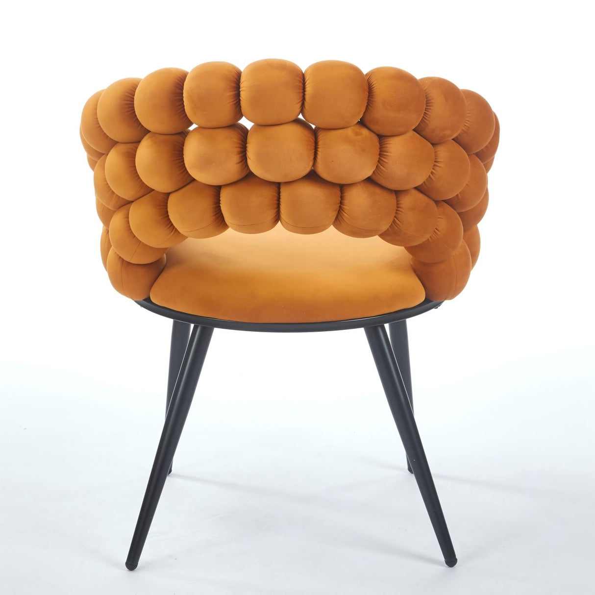 Modern Chair With Tube Legs, Soft Cushions And Comfortable Backrest
