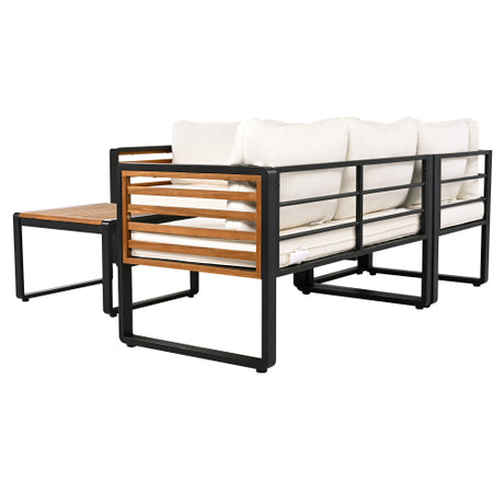 4-Piece Outdoor Beige Conversation Set