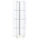 Tenley - 4 Shelf Curio Cabinet With Hexagonal Design