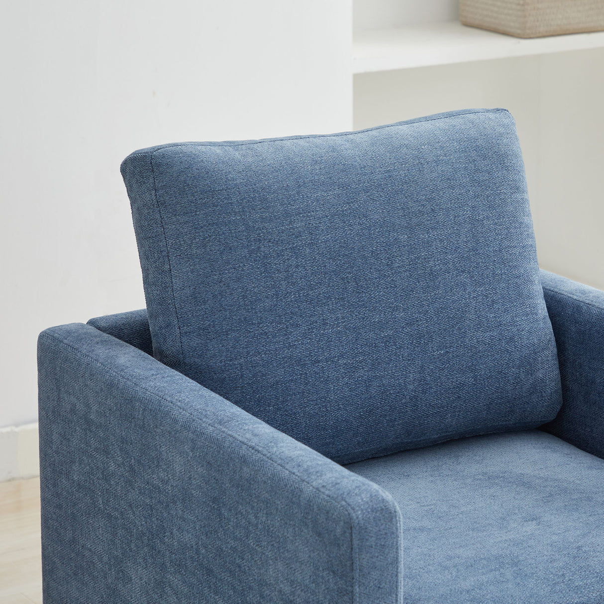 Square Upholstered Swivel Accent Chair