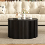 Round Lift Top Coffee Table With Hidden Storage For Living Room
