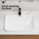 Undermount Bathroom Sink, Vessel Basin For Vanity Countertop - Milk White