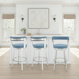 Bryant - Swivel Bar Stool With Silver Frame