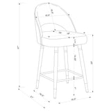 Open Back Counter Height Stools (Set of 2)