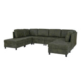Upholstered Modular Sectional With Custom Configuration And Removable Cushions