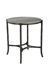 Stonewall - End Table - Silver / Black