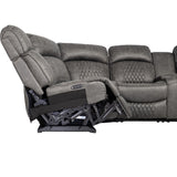 Power Motion Reclining Sectional Set With Console