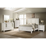 Copper - Queen Panel Bed With Structured Headboard And Slatted Design - White