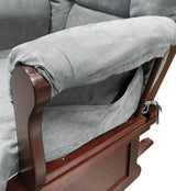 Adeliza - Microfiber Glider Chair With Ottoman - Gray - Stationary Chair & Ottoman - Alpine Outlets