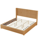 Platform Bed Frame With Headboard, Floor Standing Design