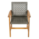 Outdoor Dining Chairs (Set of 2) - Mocha / Teak