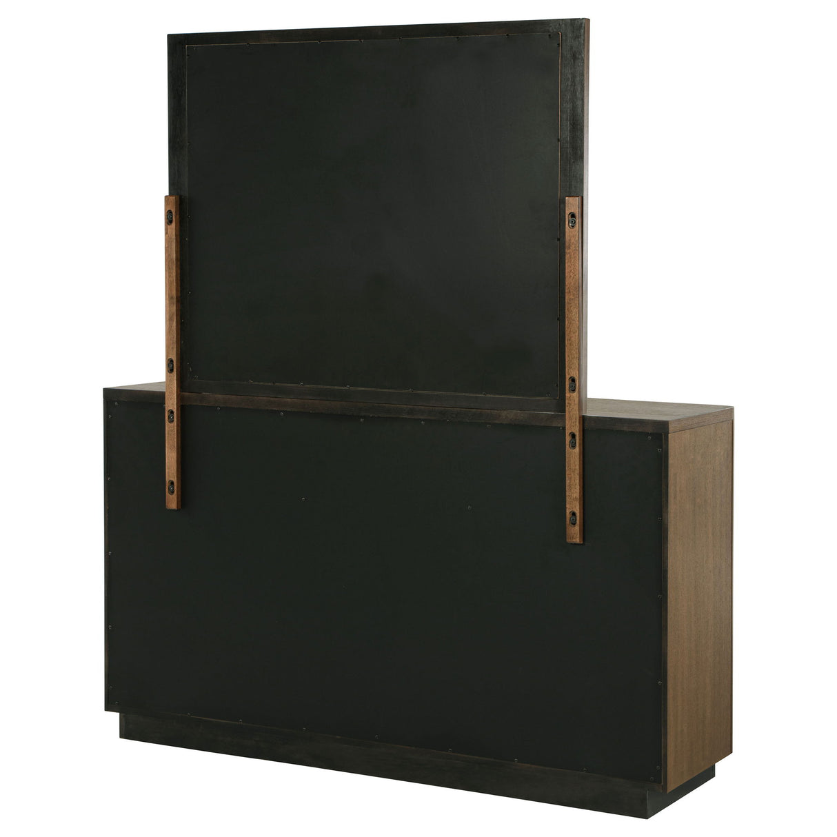Moraga - 6 Drawer Dresser With Mirror - Ash Brown