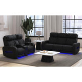 Prime Time - P3 Loveseat With LED, Wireless Charger Pocket, And Console