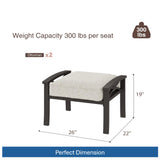 Patio Furniture Set With Coffee Table And Cushions For Backyard