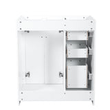 Retro Style Bathroom Vanity With 3 Drawers & Soft-Closing Doors