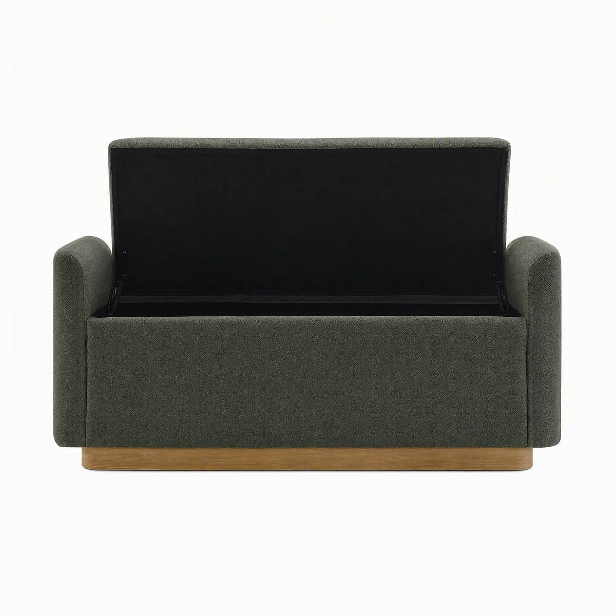 Upholstered Storage Bench With Safety Hinge