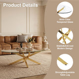 Oval Coffee Table For Living Room - Gold