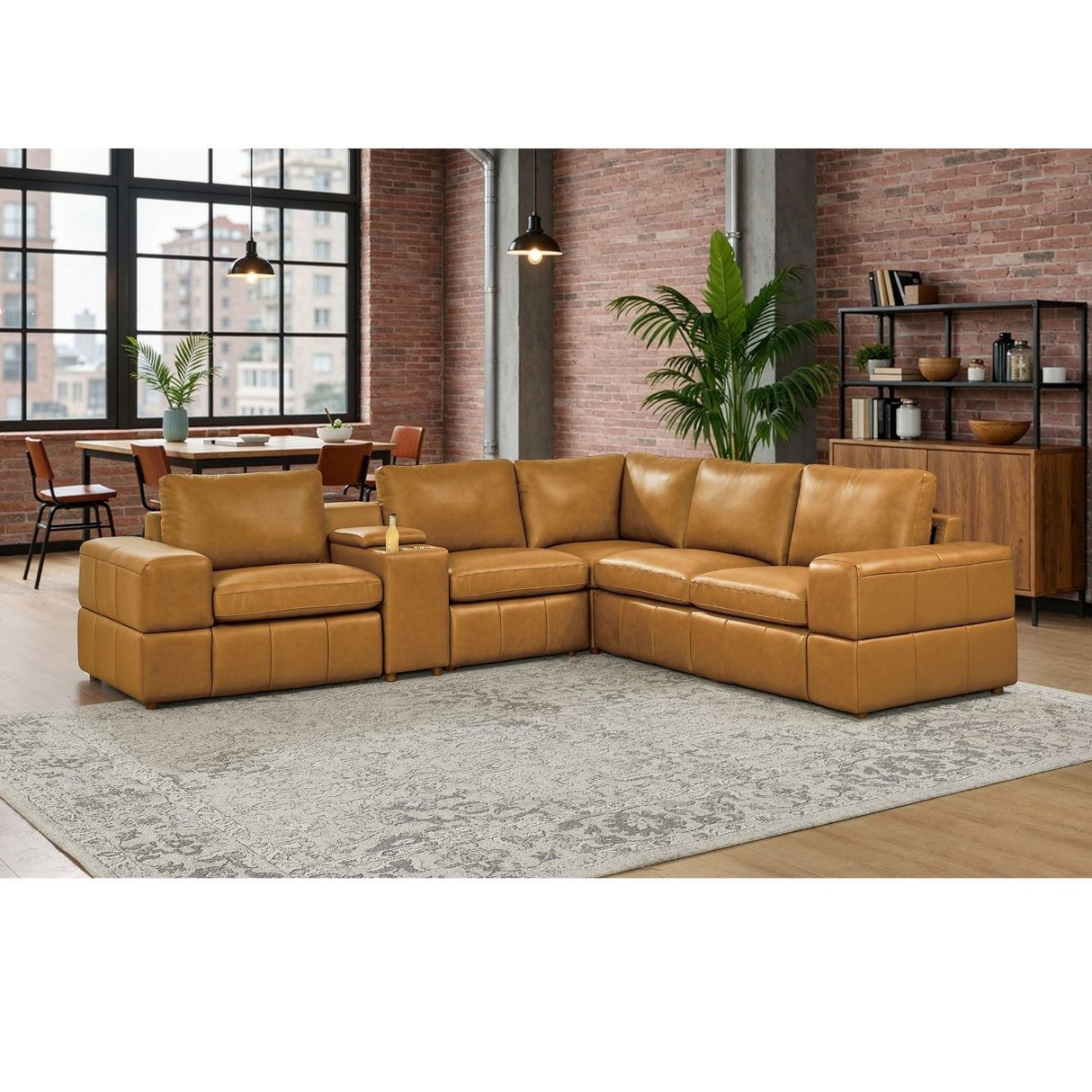 Modular Sectional With Large Square Arms