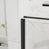 Goodyo - Frameless Corner Shower Door - Matte Black