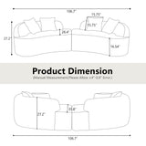 Curved 4 Seater Full Compression Sponge Sofa