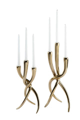 Ansley - Taper Candle Holder Set (Set of 2) - Gold