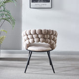 Modern Chair With Tube Legs, Soft Cushions And Comfortable Backrest