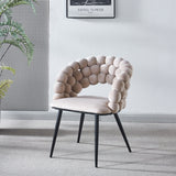 Modern Chair With Tube Legs, Soft Cushions And Comfortable Backrest