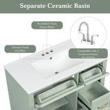 Modern Bathroom Vanity With Sink, 4 Drawers, Soft-Close Door, Adjustable Shelf