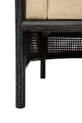 Montgomery - Cane Chair - Black / Beige