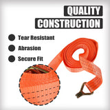 WFLNHB Heavy Duty Tie Down Strap 1.5Inch x 15ft Ratchet Tighten Cargo Strap J Hook Heavy Duty 20 Pack