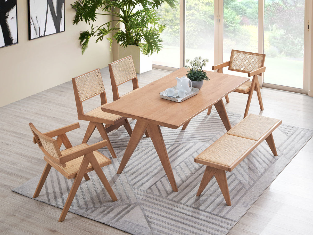 Velentina - Rattan Side Chair (Set of 2) - Natural - Chair Sets - Alpine Outlets