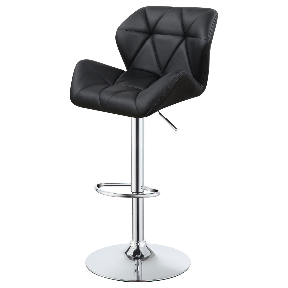 Adjustable Bar Stool With Height-Adjustable Base (Set of 2)