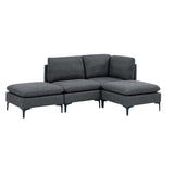 Upholstered Modular Sectional With Tall Legs, Medium Firm Seat