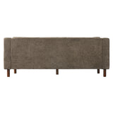 3 Seater Sofa With Square Arms, Tufted Pillow Back For Living Room