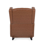 Moss - Upholstered Rocking Recliner With Diamond Tufting And Wingback - Light Brown