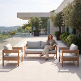 Outdoor Coffee Table - Beige Brown