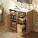 Bathroom Vanity & Sink, Soft Close Doors & Drawers - Wood