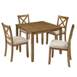 5 Piece Counter Height Dining Table Set With 4 Chairs