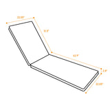 Outdoor Lounge Chair Cushion Replacement Patio Funiture Seat Cushion Chaise Lounge Cushion