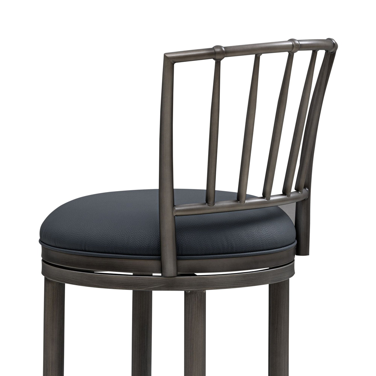 Vince - Commercial Grade Steel Frame Faux Leather Upholstered Swivel Counter Height Barstool