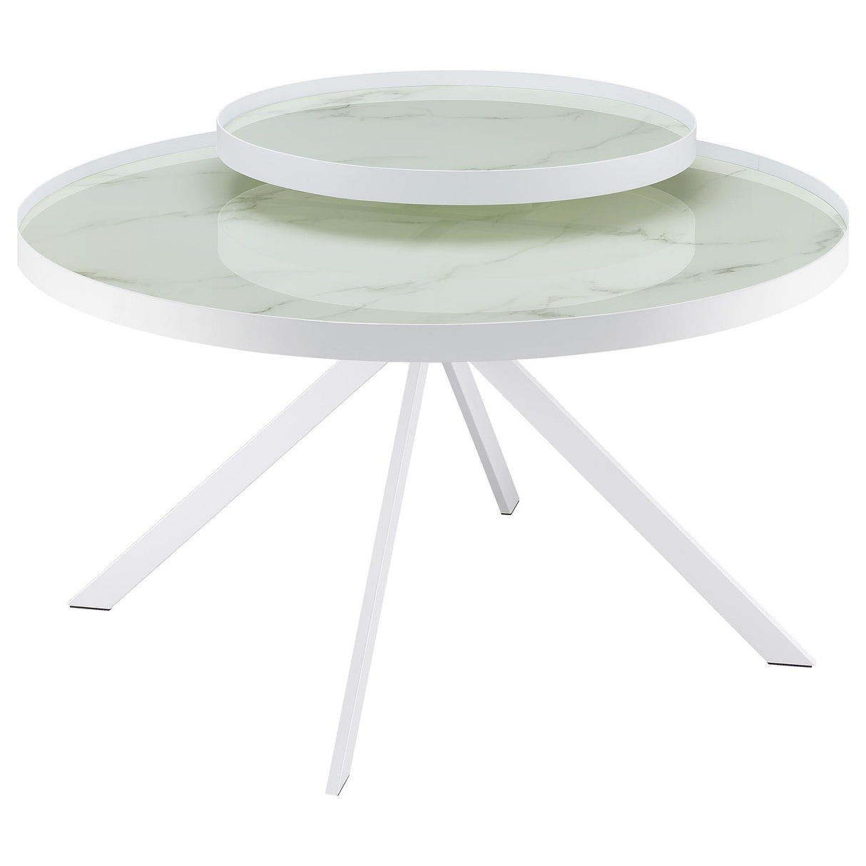 Shayne - Round Top Coffee Table With 2 Tier Design
