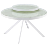 Shayne - Round Top Coffee Table With 2 Tier Design