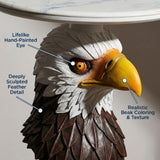 Eagle Head Accent Table, Animal Statue End Tables For Living Room - Brown / Antique White - Accent Tables available at Alpine Outlets in Denver