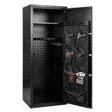 Rifle Safe, Biometric & Keypad Lock, Adjustable Gun Racks With Built In Alarm System