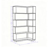 L-Shaped Design Corner Bookshelf
